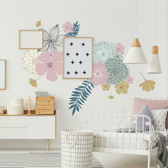 RoomMates Perennial Blooms Peel & Stick Giant Wall Decals